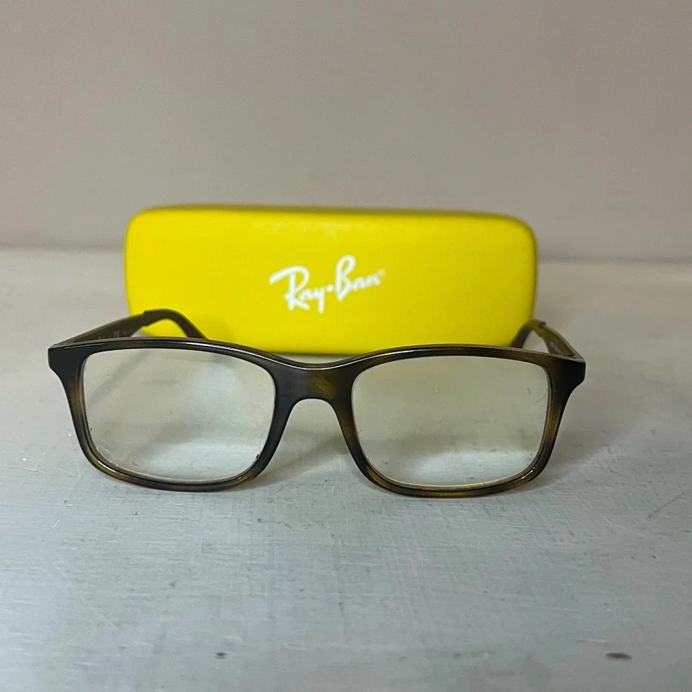 Ray-Ban RB1570 3685 Kids Boys Eyeglasses Frames Brown Tortoise Square 47-16 130
